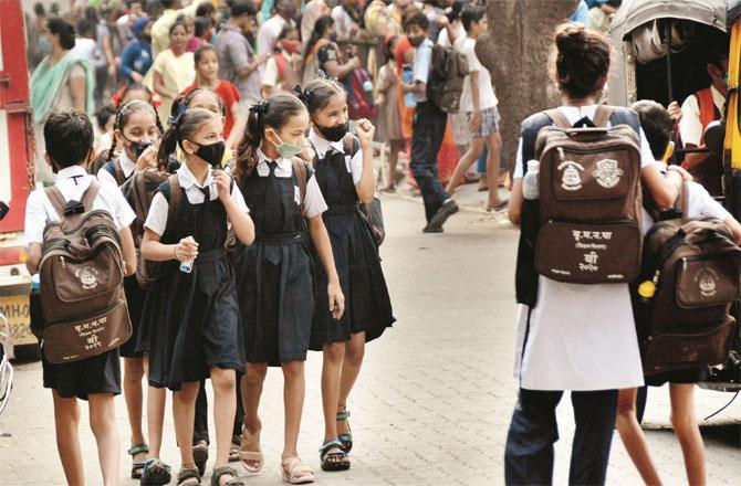 There was a lot of excitement among the children when the schools were reopened. (File photo)