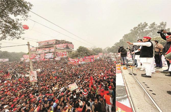 Samajwadi Party rallies are quite crowded these days