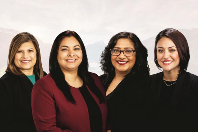 Right to left: Yasmin Trudeau, Mona Das, Manka Dhingra and Vandana Slater.Picture:INN