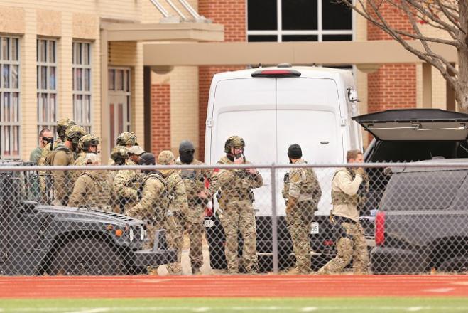 Jews in Texas, USA Security forces struggle to get hostages out of a synagogue in Texas..Picture:INN