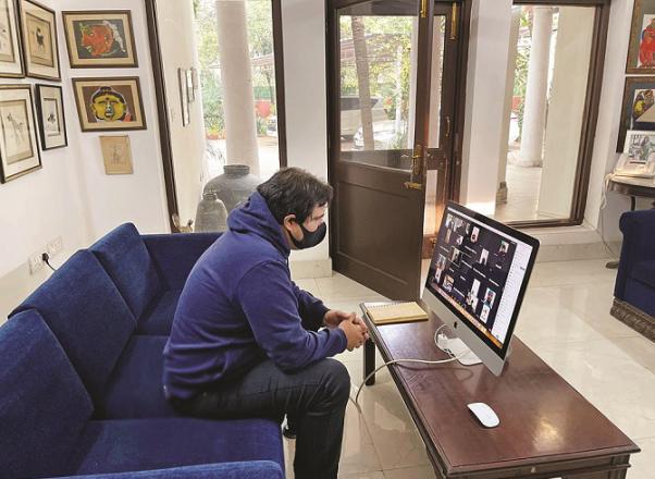  Varun Gandhi`s Virtual Meeting..Picture:INN