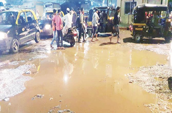 The plight of locals and passers-by can be gauged by looking at this road in Bahrampara.