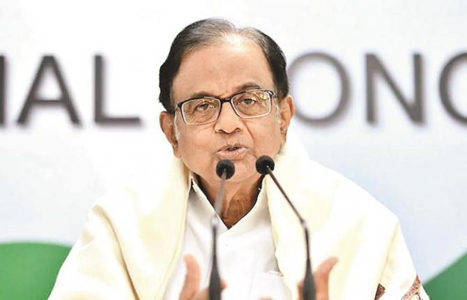 Senior Congress leader P Chidambaram.Picture:INN