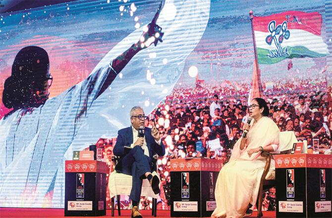 West Bengal Chief Minister Mamata Banerjee attended the India Today Conclave in Kolkata on Monday.
