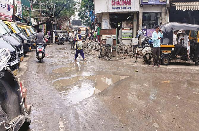 Motorists and pedestrians are facing problems due to potholes at Gate No. 7 in Maloney area.