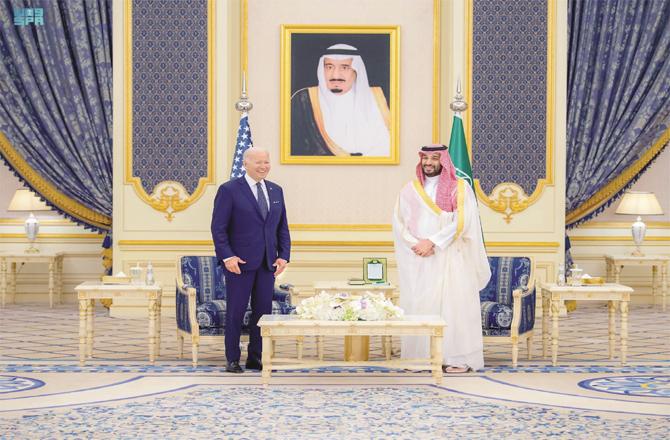 Crown Prince Mohammed bin Salman and Joe Biden.