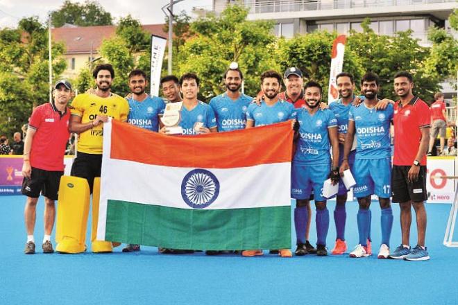 The Indian hockey team that won the gold medal in the hockey competition.Picture:INN