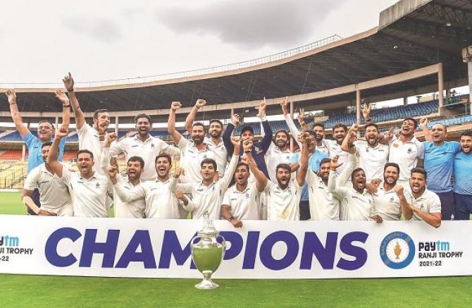 The MP won the first title in the history of Ranjit Trophy.Picture:INN