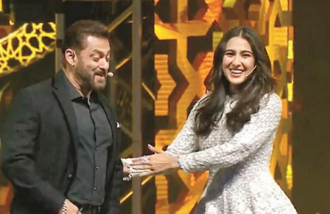 Salman Khan`s and Sara Ali Khan.Picture:INN