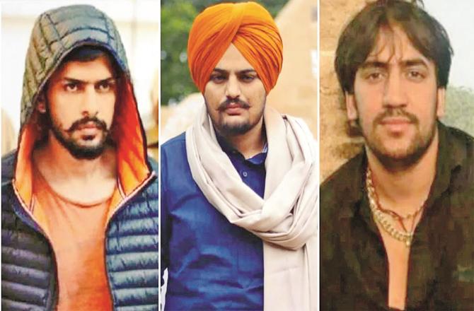 Gangster Neeraj Bawana, singer Sidhu Moosewala  and gangster Lawrence Bishnoi