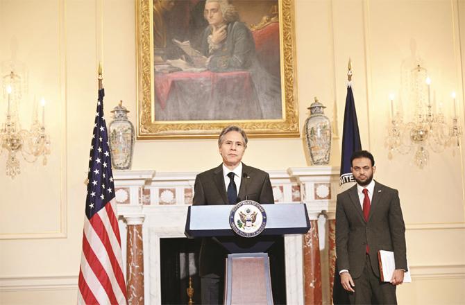 Commenting on the Blankenship Report in the State Department`s Franklin Room.