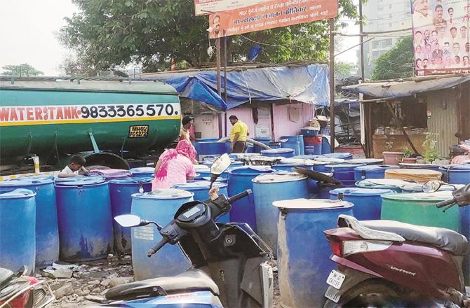 People are still forced to fetch water from tankers