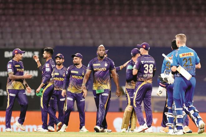 Kolkata Knight Riders players can be seen after the match.Picture:INN