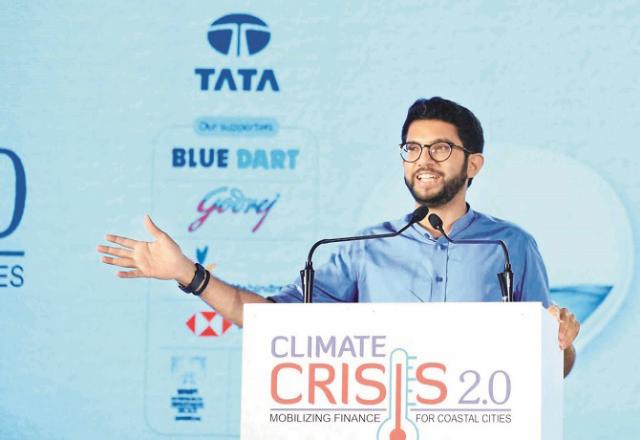 Aditya Thackeray reflects on climate change.Picture:INN