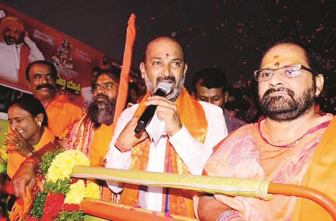 Telangana BJP President Bundi Sanjay has also challenged the Owaisi Brothers