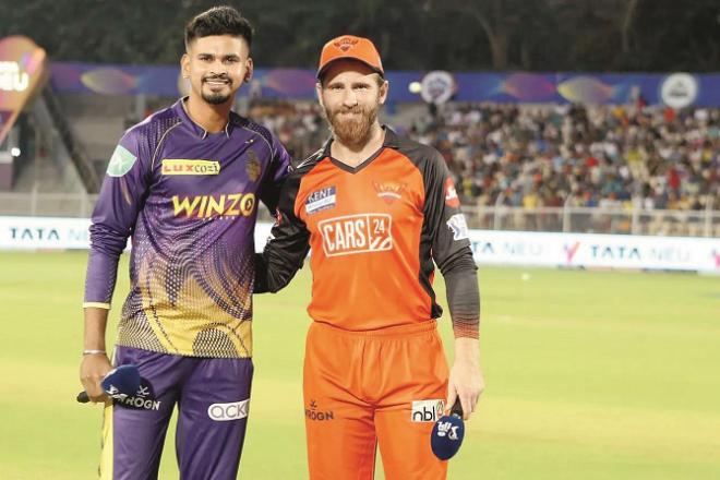 Sun Riser Hyderabad captain Ken Williamson and Kolkata Knight Riders captain Shreyas Iyer.Picture:INN