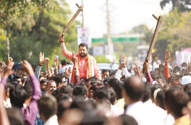 Kisan leader Ravi Kant Topkar held a big rally in Beldana on November 6. (File Photo)