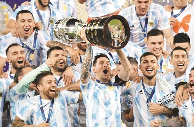 Under the captaincy of Lionel Messi, Argentina won the Copa America title by defeating Brazil last year. .Picture:INN