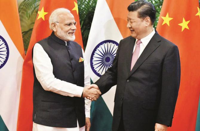 Narendea Modi and Xi Jinping. Picture:INN