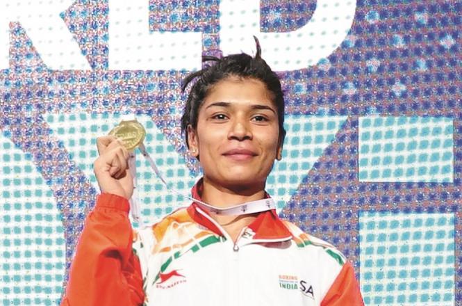 Boxer Nikhat Zareen , who won a medal in the World Championship, now wants to win Olympic gold for the country.Picture:INN