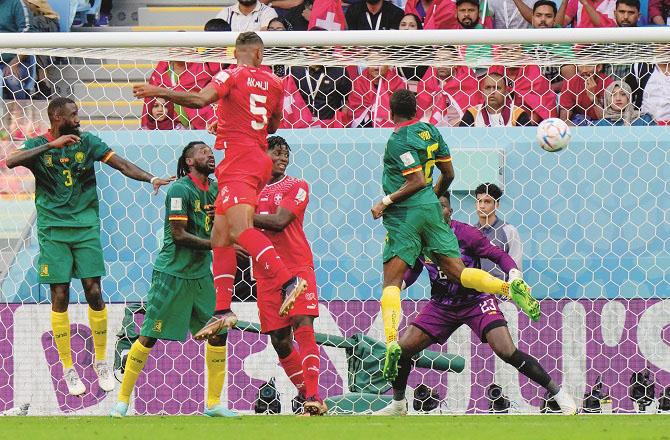 Against Cameroon, Switzerland showed a great game and achieved a zero-to-one victory in Group G..Picture:PTI