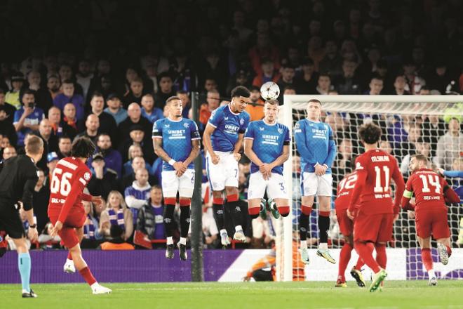 Liverpool`s Alexander (red jersey) in goal .Picture:INN