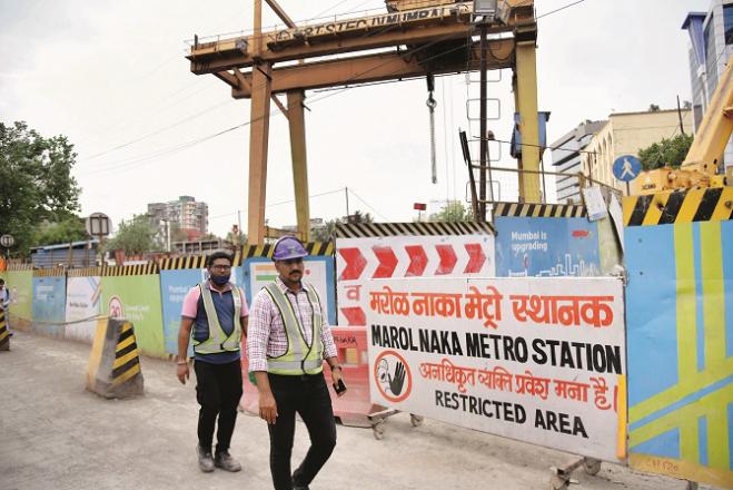 Like Marol, the construction of underground metro station is in progress in many areas of the city and its suburbs.Picture:INN