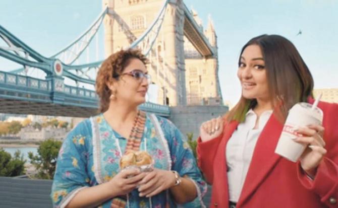 Sonakshi and Huma in a scene from the movie .Picture:INN