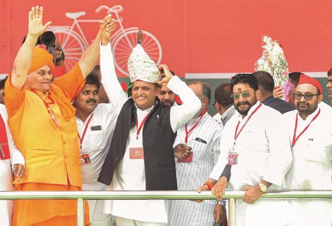 Akhilesh Yadav crowned SP president .Picture:INN