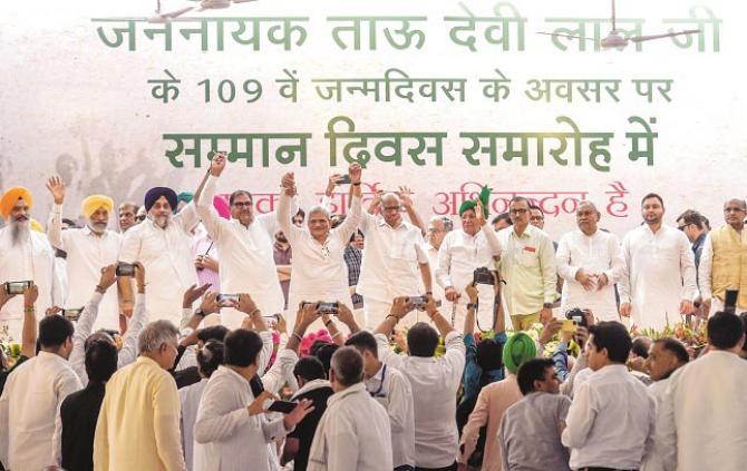 A program organized in Fatehabad on Devi Lal`s 109th birth anniversary .Picture:INN