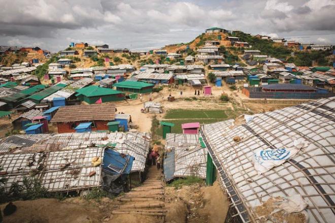 This photo of the camps in Kakasbazar was tweeted by the United Nations refugee agency. .Picture:INN