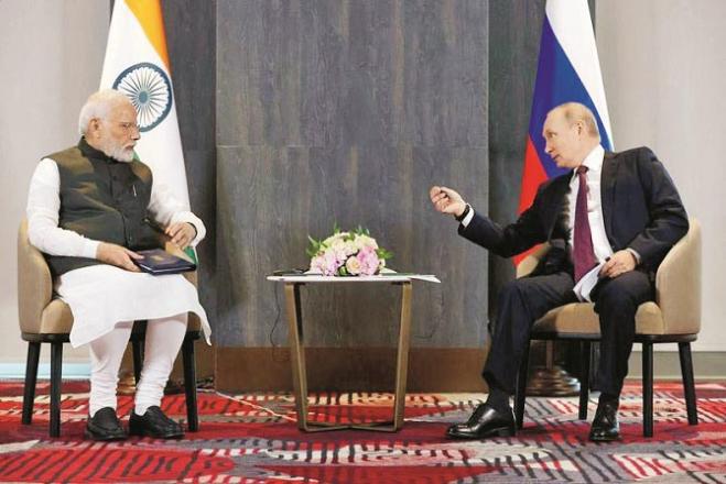 Prime Minister Narendra Modi held a special meeting with Russian President Vladimir Putin.Picture:Agency