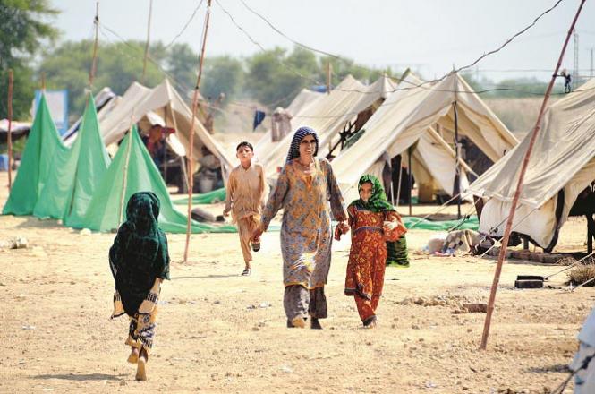 Temporary shelters of flood victims of Balochistan.Picture:INN