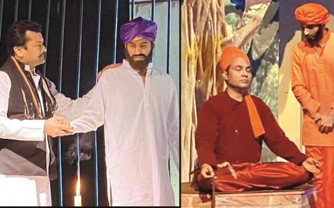  A glimpse from the drama Swami Vivekananda and Shaheed Bhagat Singh.Picture:INN