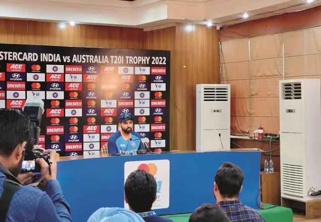 Rohit Sharma at the press conference.Picture:INN