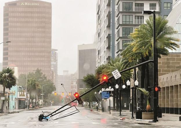A scene after a hurricane in Florida.Picture:AP/PTI