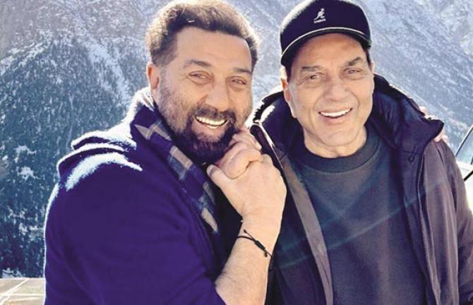 Sunny Deol and Dharmendra .Picture:INN