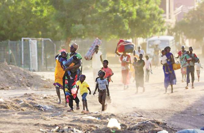 UNICEF tweeted a picture of this makeshift school.