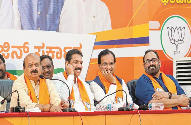 A BJP leader during an election rally in Larnaca. (file photo)