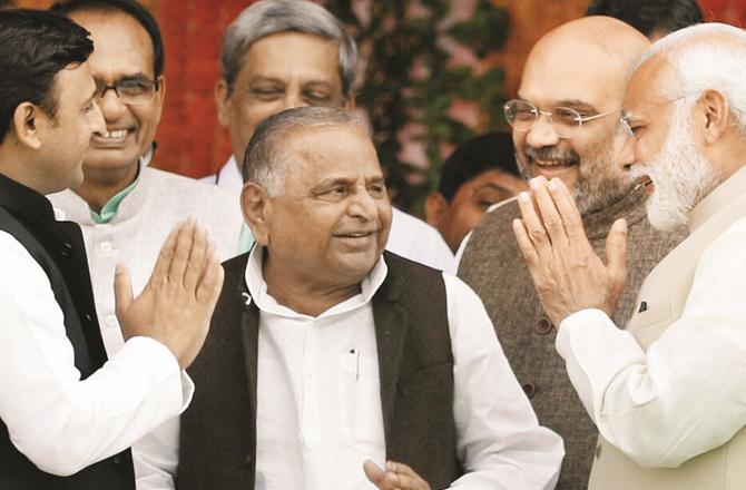 Mulayam Singh Yadav`s closeness to Narendra Modi has been highlighted many times (file photo).