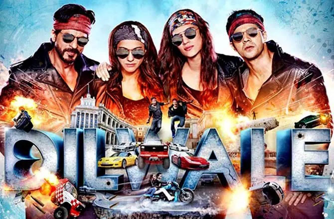 دل والے (۲۰۱۵ء) :شاہ رخ خان ، کاجول، کیرتی سینن اور ورون دھون کی اداکاری سے سجی اس فلم نے پاکستان میں ۲۰؍ کروڑ روپے کا کاروبار کیا تھا۔&nbsp;