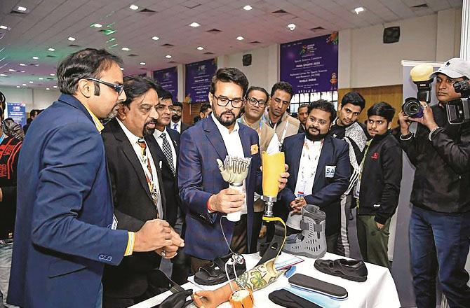 Union Minister of Youth Affairs and Sports Anurag Thakur participated in the Science Conclave. Photo: PTI