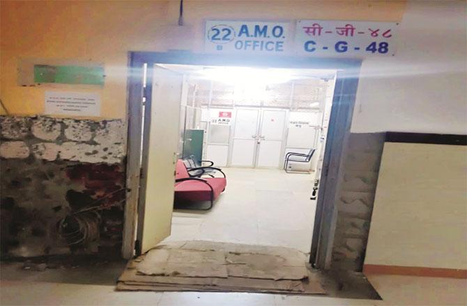 AMO office of Nair Hospital can be seen in silence due to mass holiday. Photo: INN