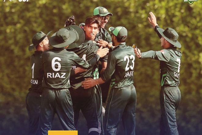 Pakistani players are celebrating the victory. Photo: INN