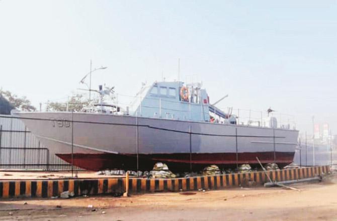 The ship `T80` has reached Kalyan and will soon be installed as a memorial