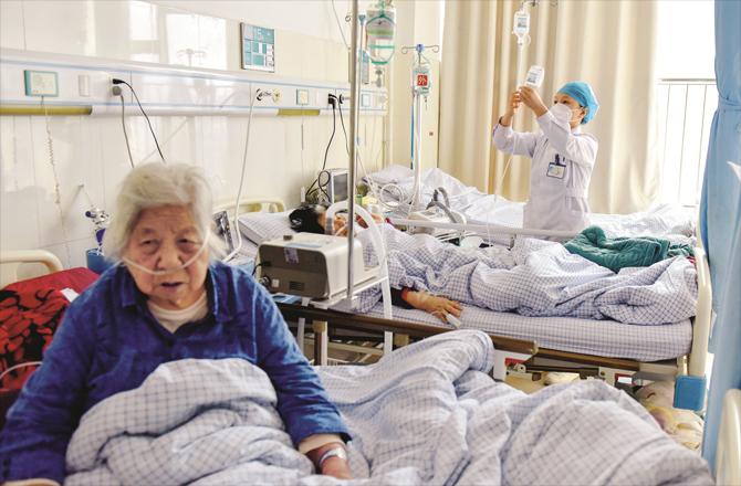 A patient under treatment in a hospital in China. (AP/PTI)