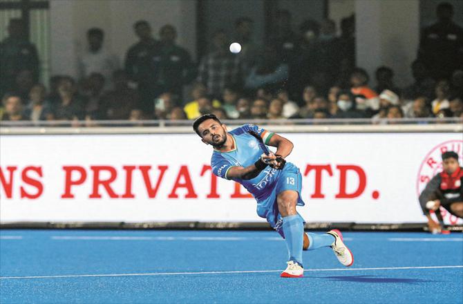 The Indian player can be seen in action against Wales in the World Cup match. (Agency)