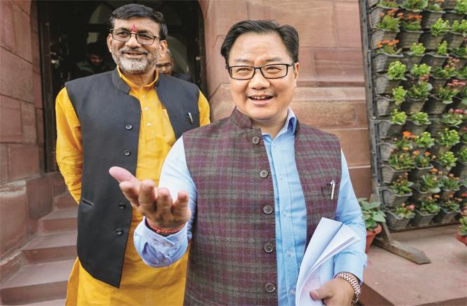 Law Minister Kiran Rijiju has been constantly targeting the judiciary over the appointment of judges; Photo: INN