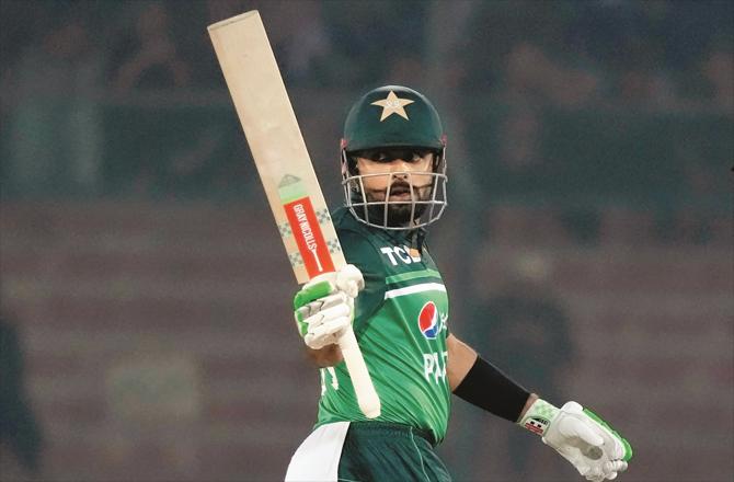 Babar Azam scored a half-century with a brilliant batting performance. (PTI)