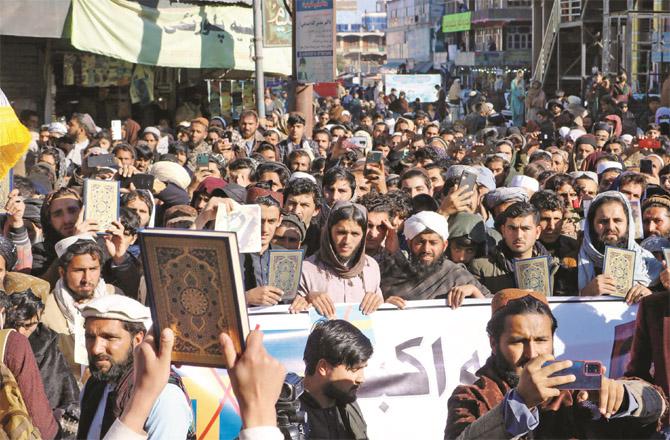 This picture is from Khost (Afghanistan) where there was a large-scale protest like in other countries. (Photo: Agency)